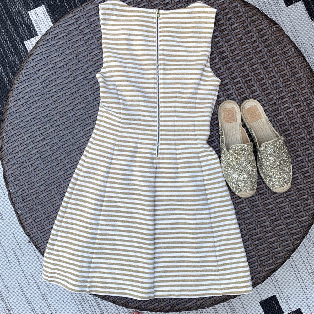 Lilly Pulitzer Brielle Metallic Gold Striped Dress - Picture 6 of 8